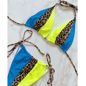 Blue/Neon String Bikini